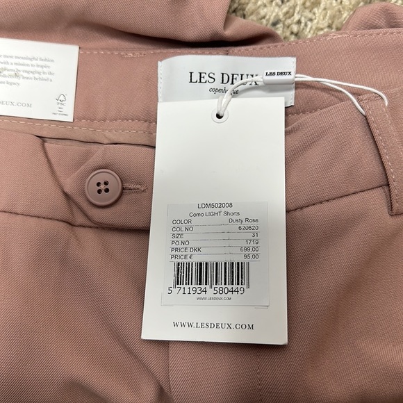 Les Deux Como Light Shorts Dusty Rose Size 31 NWT - Picture 7 of 9